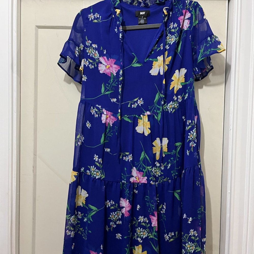 DKNY blue floral dress